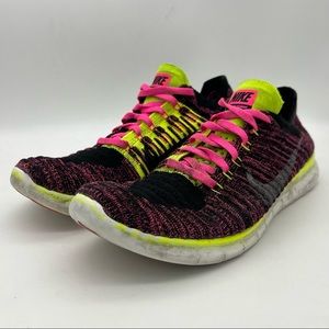 Nike Free RN Flyknit Running Shoes Size 7Y Women’s 8.5 834363-600